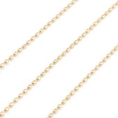 Lantisor argint placat cu aur galben 1,5 mm x 55 cm model oval balls DiAmanti COVL15-Gold-55cm-SL